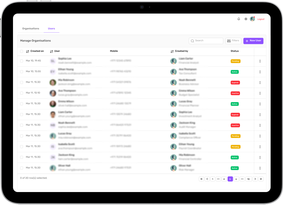 User Access and Authentication Module